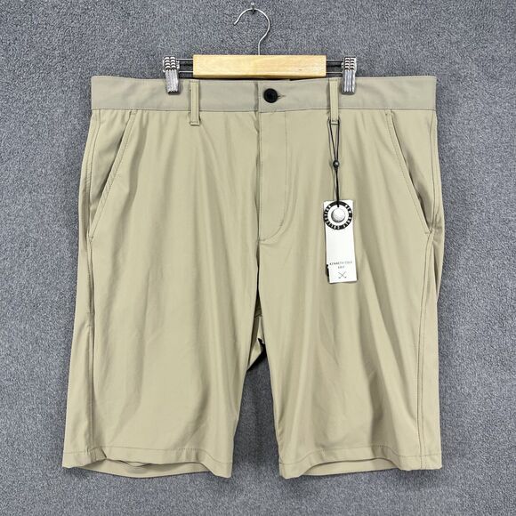 Kenneth Cole Golf Shorts Mens 36 Brown Lightweight Wicking Nylon Stretch UPF 50+ - Picture 1 of 16